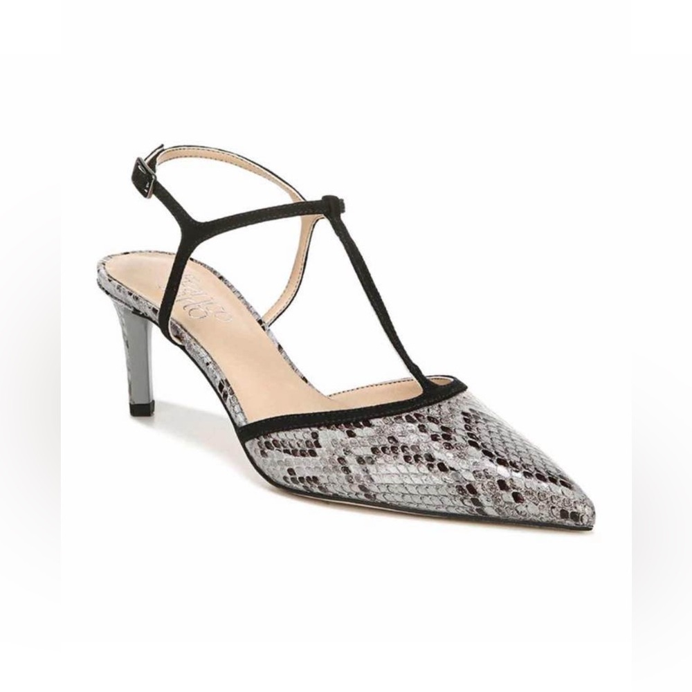 Franco Sarto snake print T-Strap pointed Heels